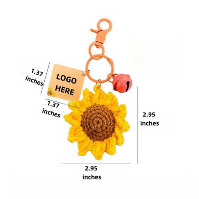 Sunflower Plush Crochet Keychain As A Graduation Gift