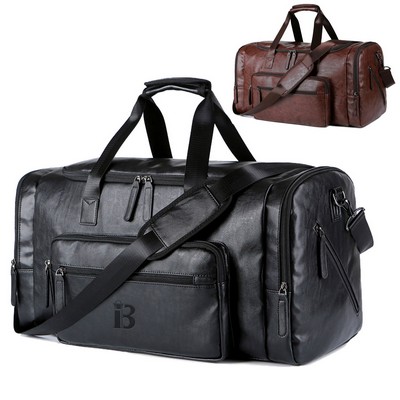 PU Leather Travel Duffel Bag