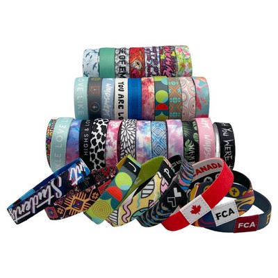 Custom Full Color Printing RFID Stretch Wristband Rapid Sensing Response NFC Chip