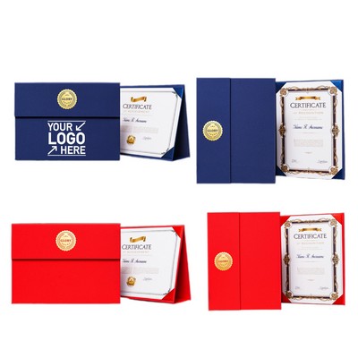 Paper Three-Fold Certificate Presentation Folder