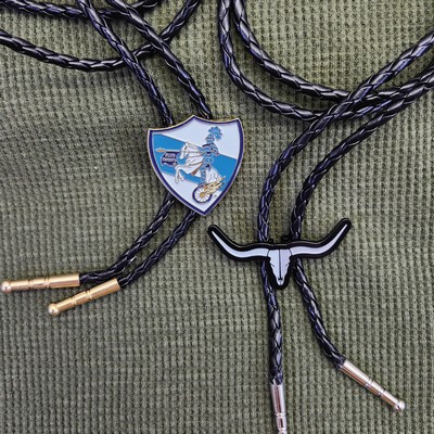 Die Struck Antique Plated Bolo Tie