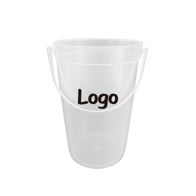Durable 1.5L Polypropylene (PP) Ice Bucket – Translucent Plastic Beverage Chiller with Carry Handle