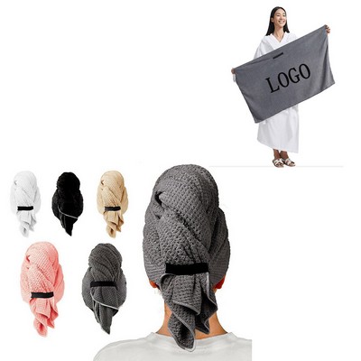 Large Microfiber Hair Towel Wrap