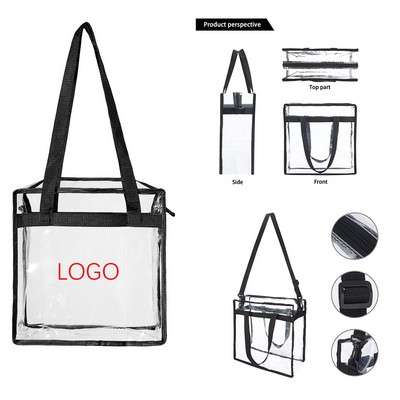 PVC Clear Transparent Tote Bag With Zipper