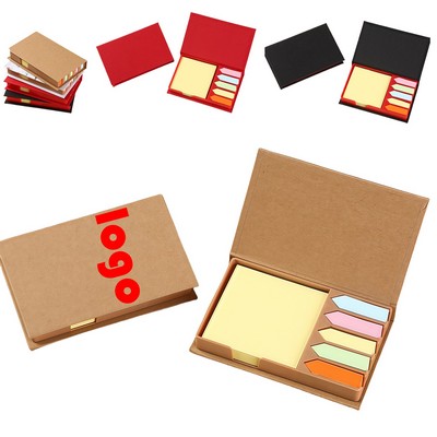 2-in-1 Sticky Notes & Colorful Page Markers Set