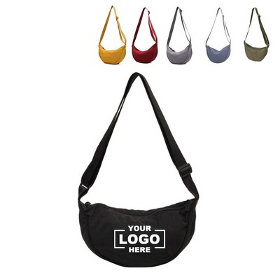 Nylon Crescent Crossbody Bag