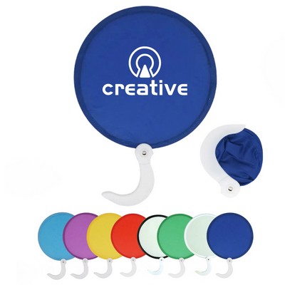 Pop Up Folding Nylon Disc Fan w/ Handle