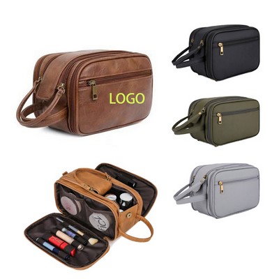 Zipper Pu Leather Bank Deposit Bag