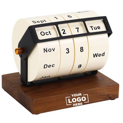 Mini Desk Calendar Wooden Perpetual Block Calendar