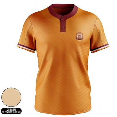 Men's Rugby Jersey Full Sublimation Front 2-Button