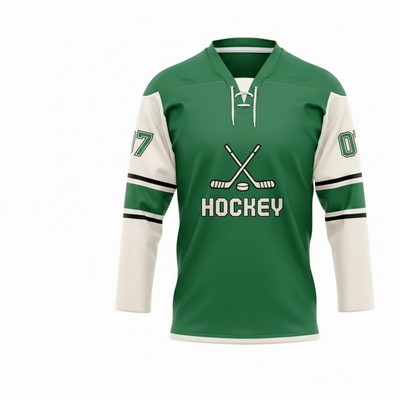 Men's Sublimated Ice Hockey Jersey Poly Interlock