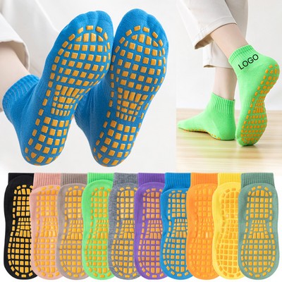 Adult Non-Slip Yoga Pilates Grip Socks/ Trampoline Socks