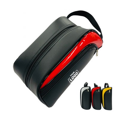 PU Leather Golf Shoes Carrying Case
