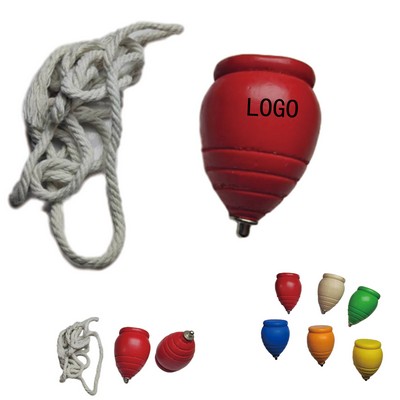 Classic Wooden Spinning Top Toy