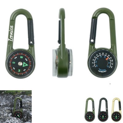 Waterproof Double-sided Carabiner Compass