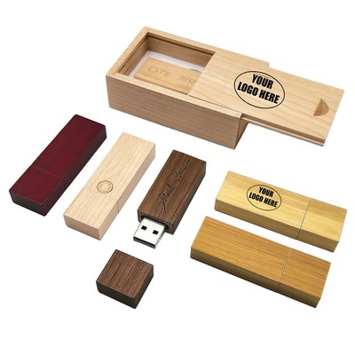 32GB Wood USB Flash Drive with Box Set