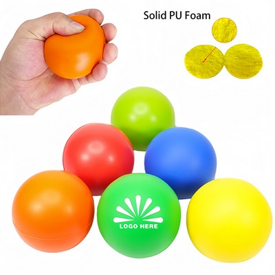 2.3"D Solid PU Foam Hand Grip Exerciser Ball Stress Relief Squeeze Toy