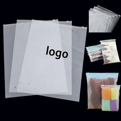 Matte Frosted Zip-Lock Storage Bag (13 x 18 Inch, Waterproof)