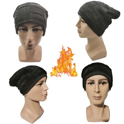 Knit Slouchy Thick Skull Cap