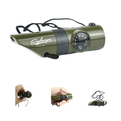 Ultimate 7-in-1 Outdoor Survival Whistle Kit