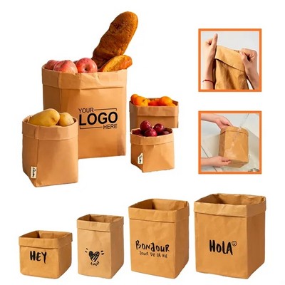 Washable Kraft Paper Grocery Bag