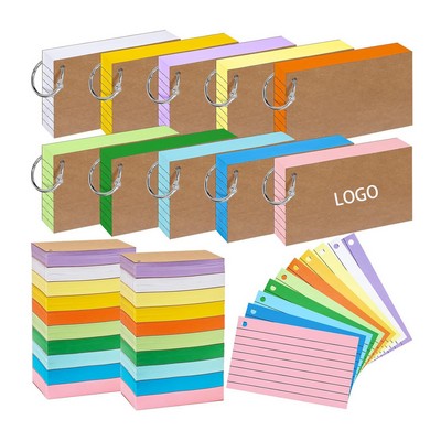 25 Sheet Colored Index Cards with Ring