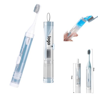 Custom Travel Toothbrush Kit with Refillable Toothpaste Case – Foldable, Portable