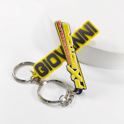PVC Soft Rubber Tag Keychain