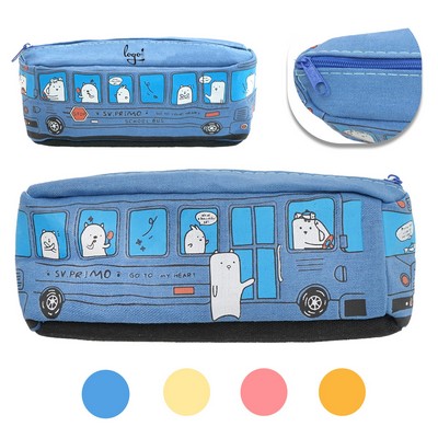 Children's Cartoon Bus Pencil Case