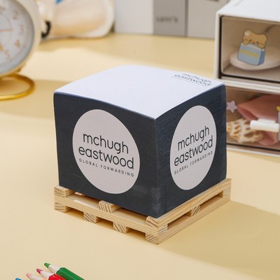 Wooden Pallet Cube Sticky Notes