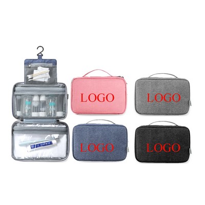 Portable Hanging Travel Toiletry Organizer Bag Large Capacity Cosmetic Storage Pouch