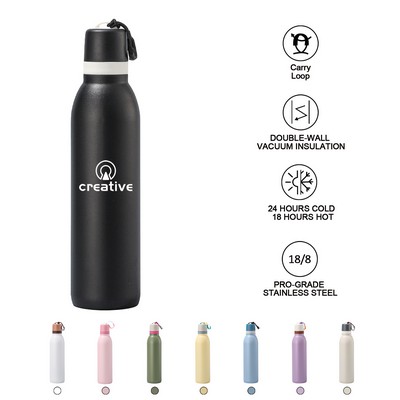 24oz Stainless Steel Insulated Bottle with Loop
