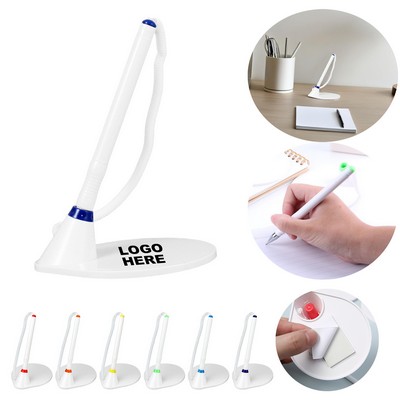 Custom Office Desk Pen Reusable Counter Pen with Base