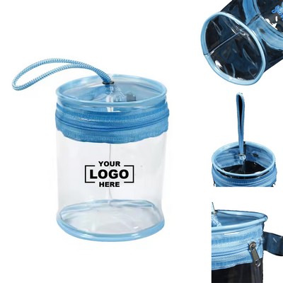 Clear PVC Round Cosmetic Case