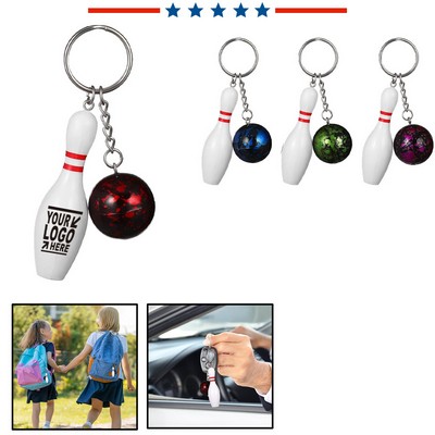 Sports Bowling Pin Keychains