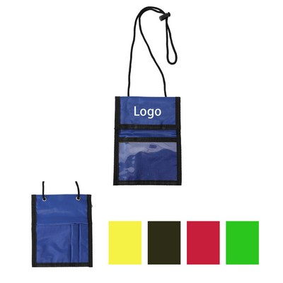 Nylon Neck Wallet Badge Holder