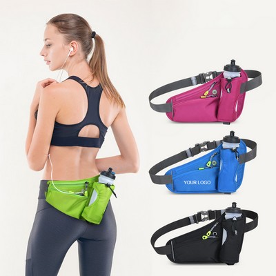 Outdoor Sports Waist Bag w/headphone hole & night reflective strip