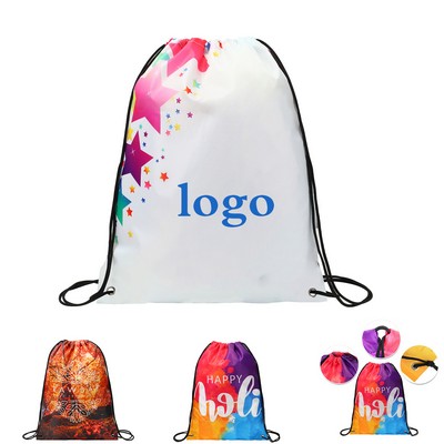 14" x 17"Full-Color Sublimated Drawstring Backpack