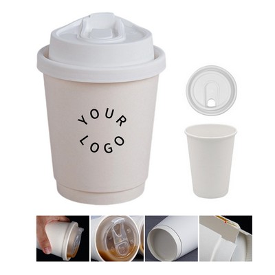 Paper Coffee Cup With Polypropylene Lid 14 Ounce Capacity