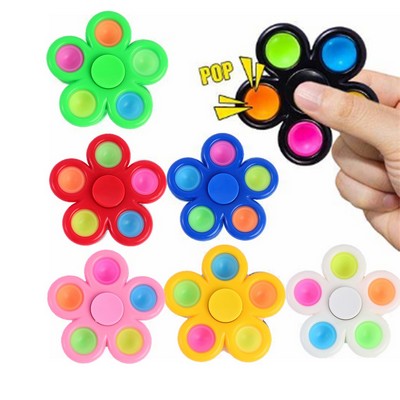 Five Bubble Flower Pop Fidget Spinner Toy Anti-Stress