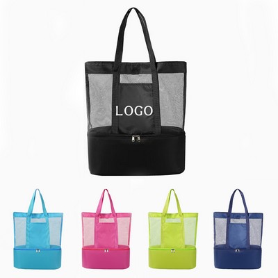 Mesh Insulated Beach Tote