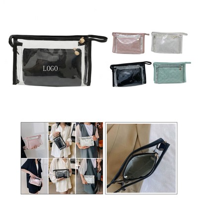 Clear PVC Makeup Bag w/ Inner Pouch