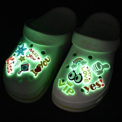 Custom Shape Glowing PVC Shoe Charm