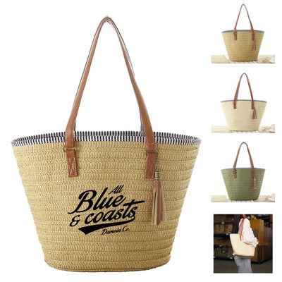 Woven Beach Tote Summer Shoulder Bag