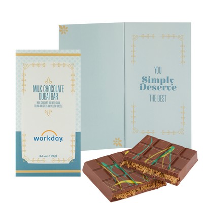 The Luxe Greeting Card Collection - Milk Chocolate Dubai Bar