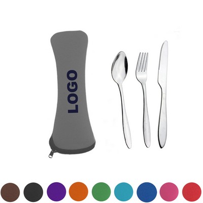 Reusable Flatware Set with Carrying Case