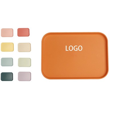 Wheat Straw Plastic Rectangular Tray