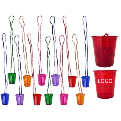 Shot Glass On Beaded Necklace