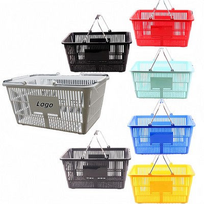Heavy Duty Plastic Shopping Basket for Retail and Home Use