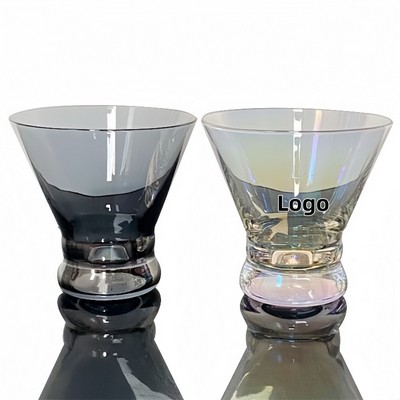 Crystal Glass Plated Cocktail Bowl for Desserts and Drinks